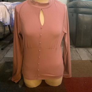 Business Causal pale pink A love story pale pink long sleeve shirt medium.